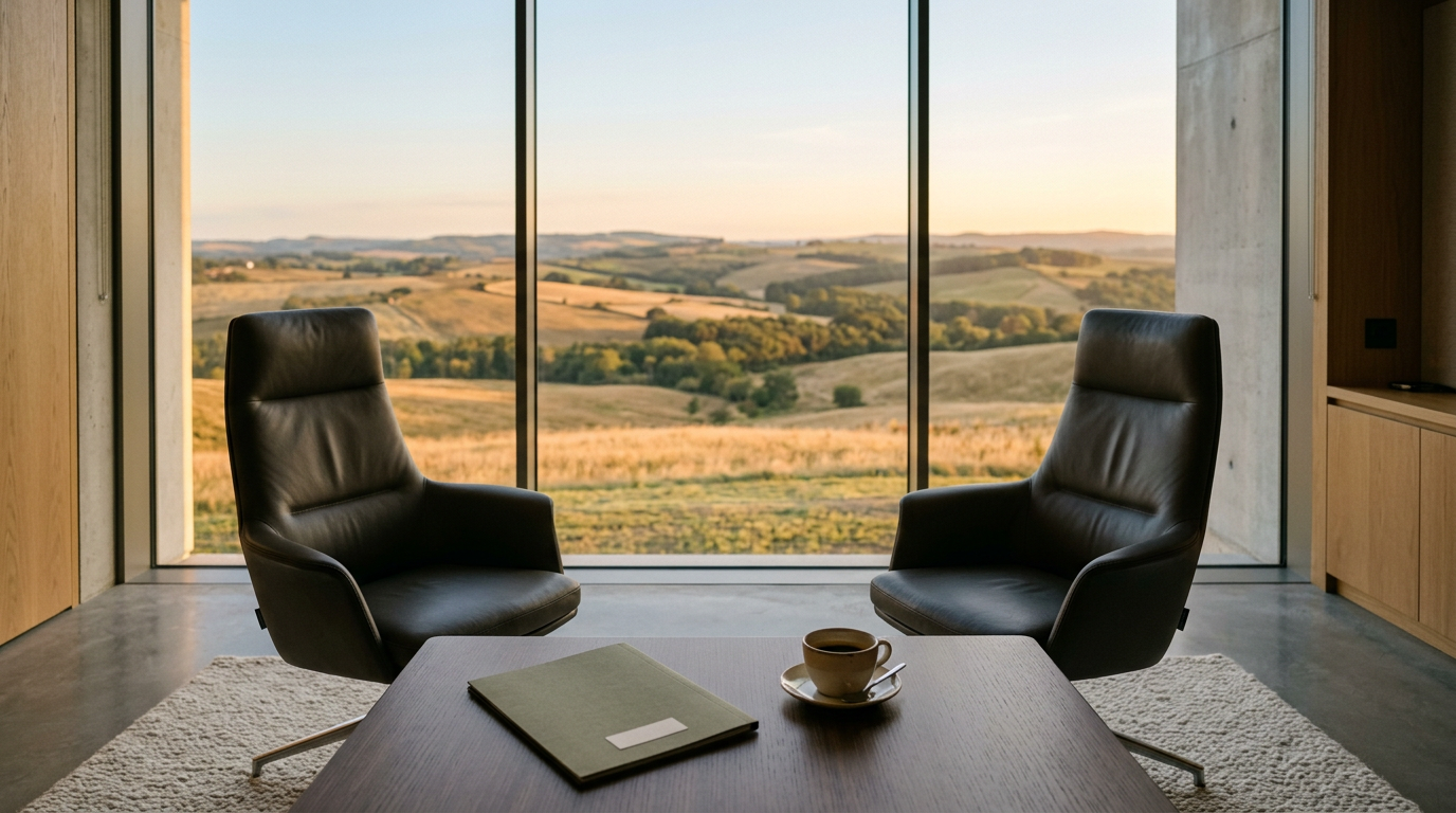 Private meeting space for confidential RIA succession planning discussions