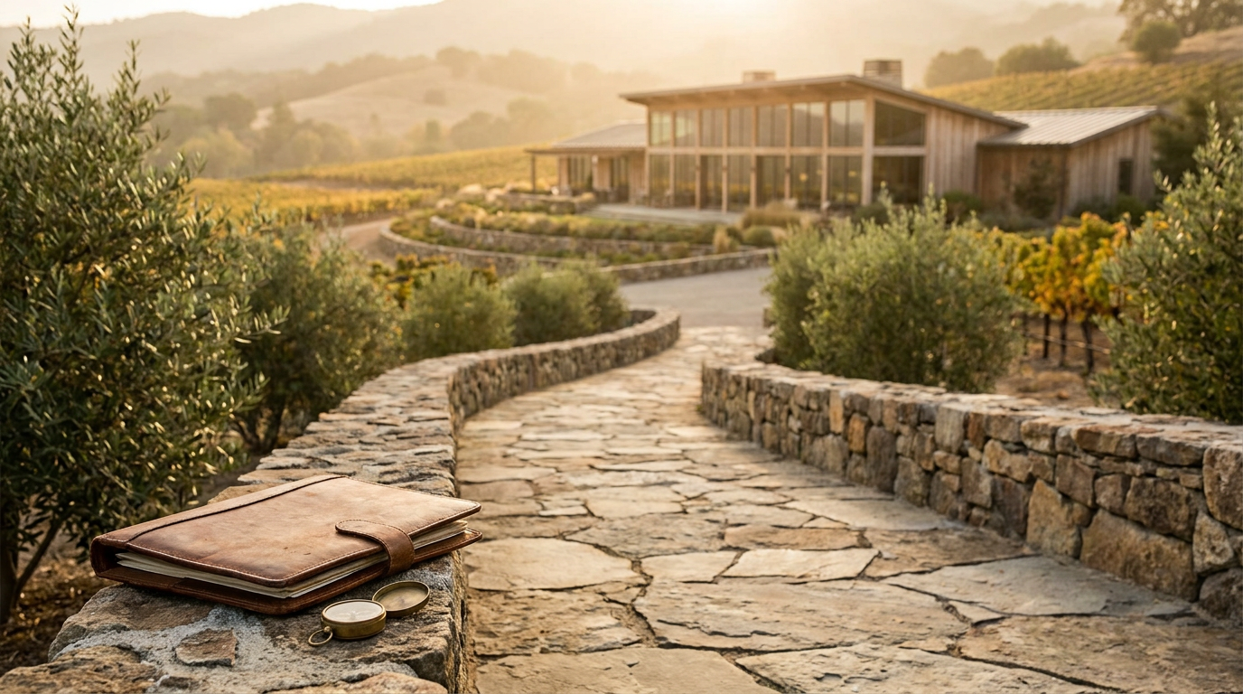 Luxury home overlooking a winding path symbolizing financial advisor succession planning