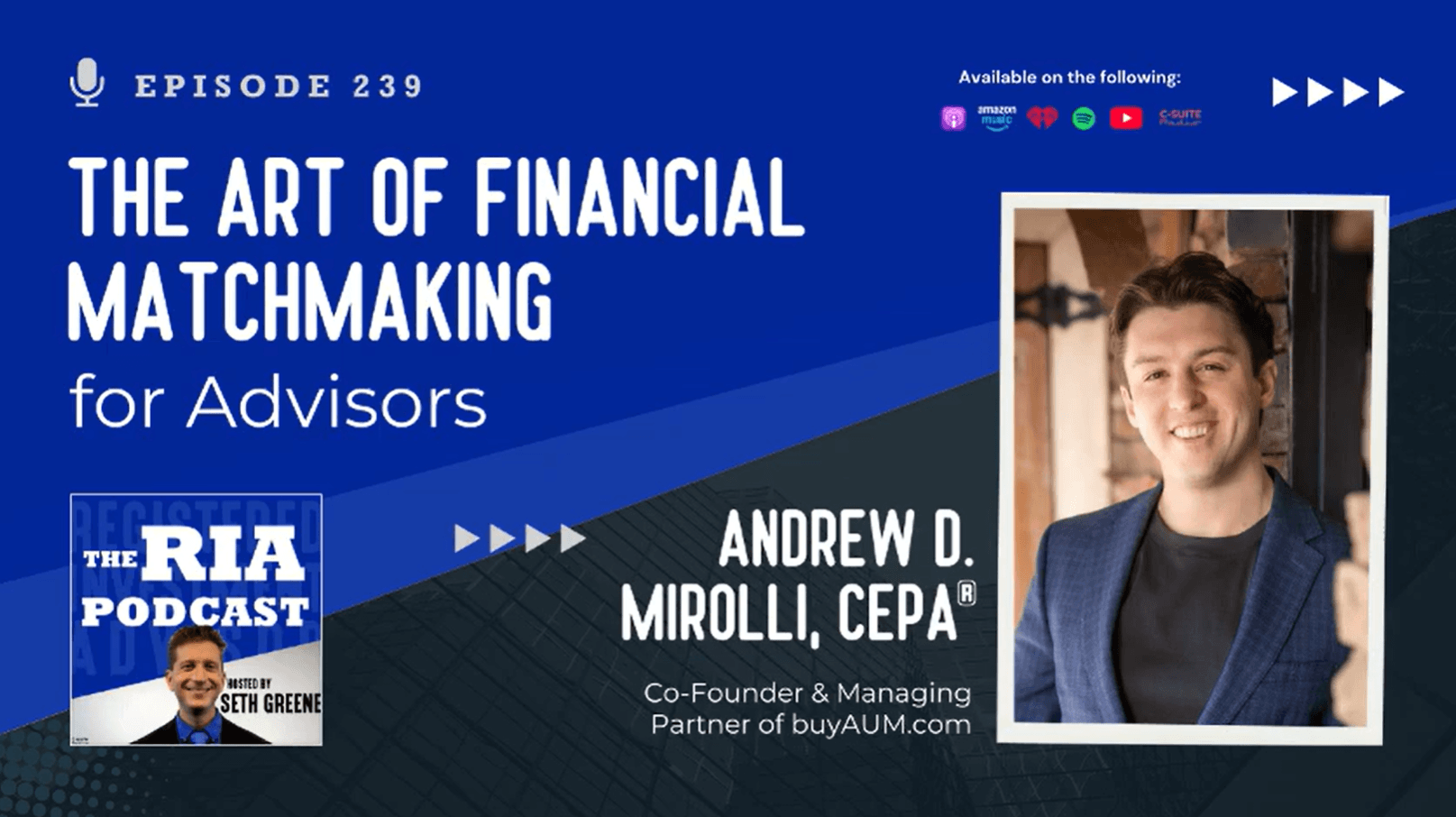 Andrew Mirolli with Seth Greene on the Registered Investment Advisor Podcast.